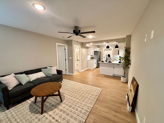 Entrance to home features open concept layout