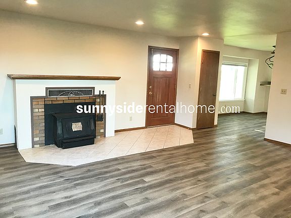 Wood stove/fireplace, all new paint inside, new plank flooring