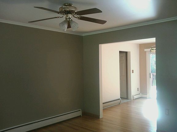 Living room into dining area