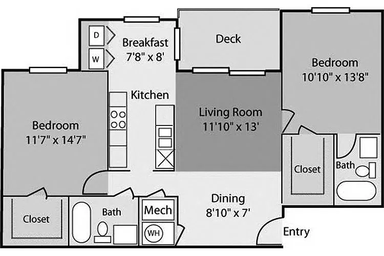 Floor plan Brooks B2CU