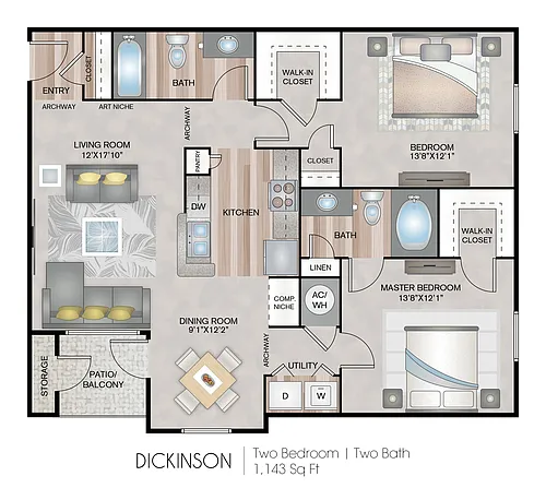 Floor plan Dickinson