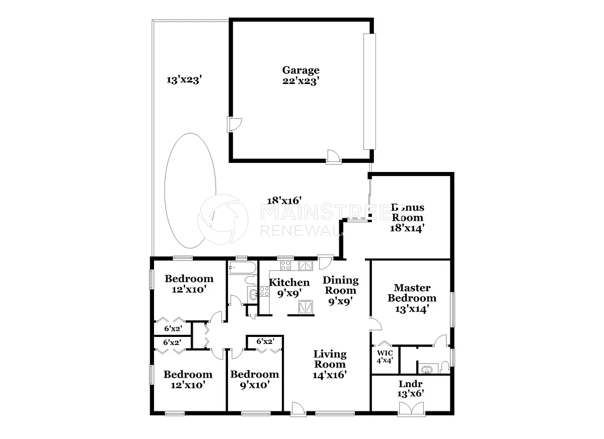 Floor Plan - 603 Hillside Dr
