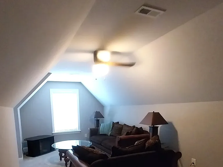 Bonus room or 4th bedroom with closet and full living room set. Apologies for lighting