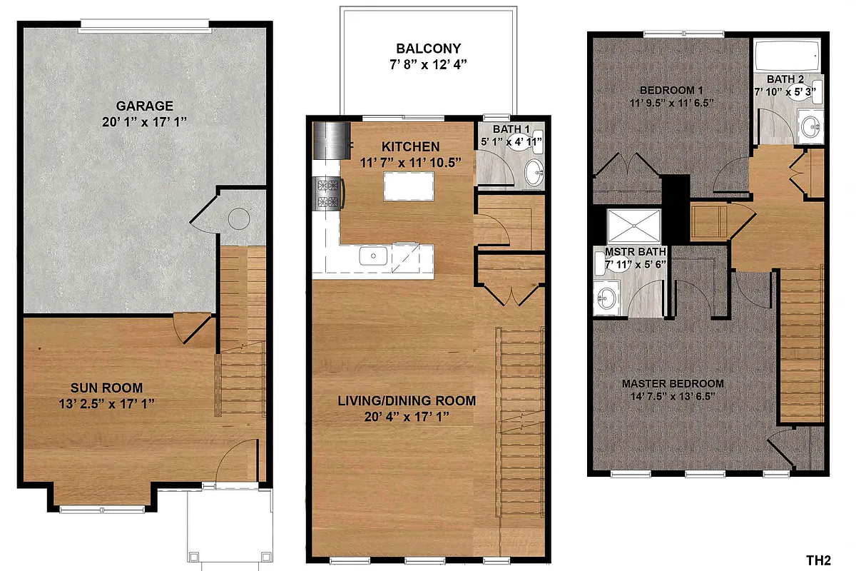 Floor plan Townhome 2