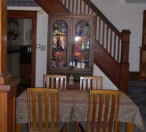 Dining Room w/ built in bookcases