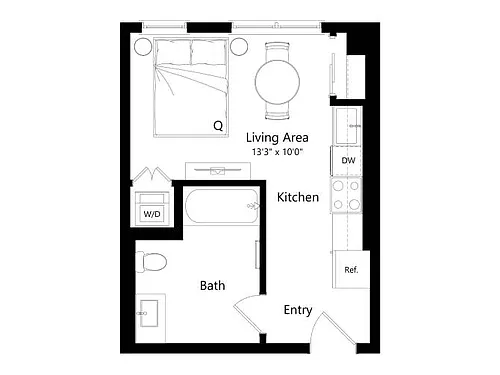 Floor plan BA1 - Studio