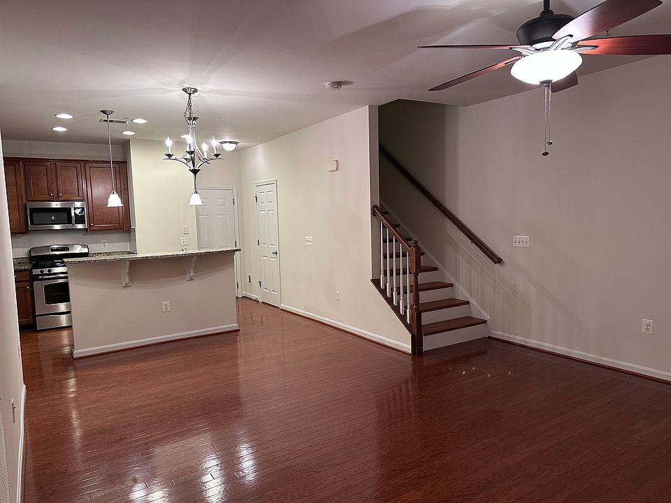 Lower level - wooden floor with open type living area.