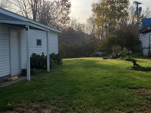 Garage and back yard