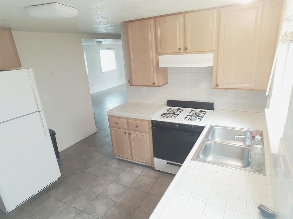 kitchen from back door view