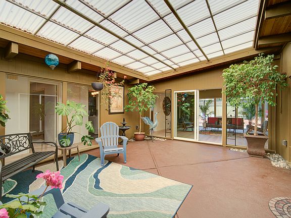 In the atrium looking toward the living room.