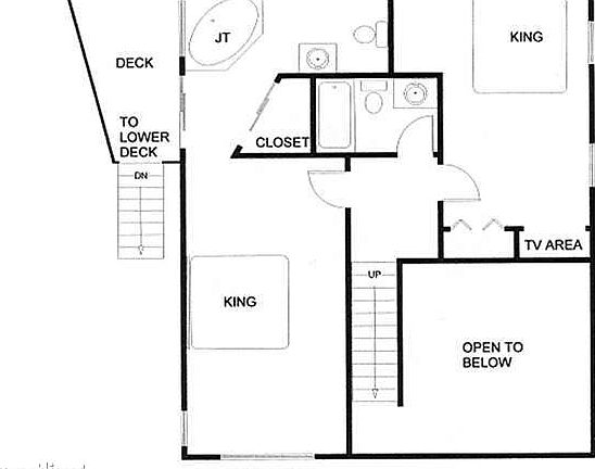 Upper level floor plan