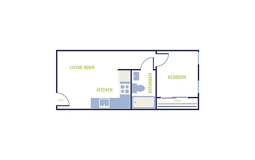 Floor plan 1X1 D