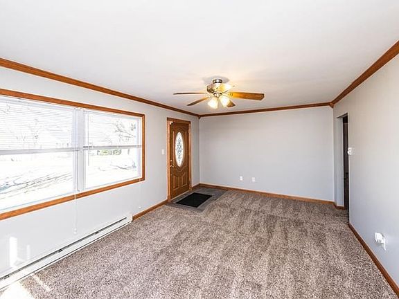 Enter into the spacious living room