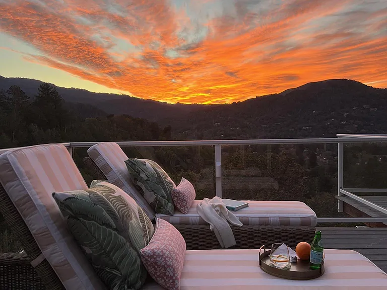 Sunsets over Mt Tam are magical
