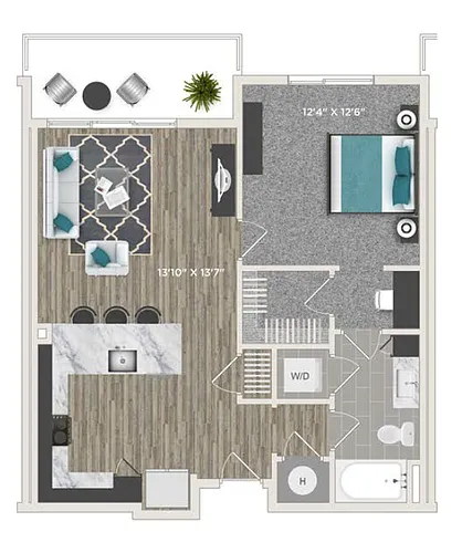 Floor plan 1B