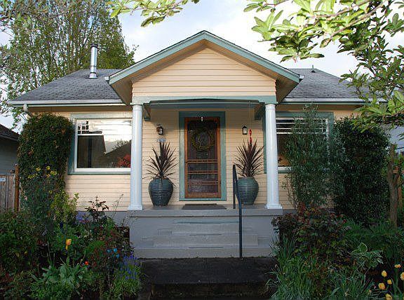 Front of house-much bigger inside than it looks!