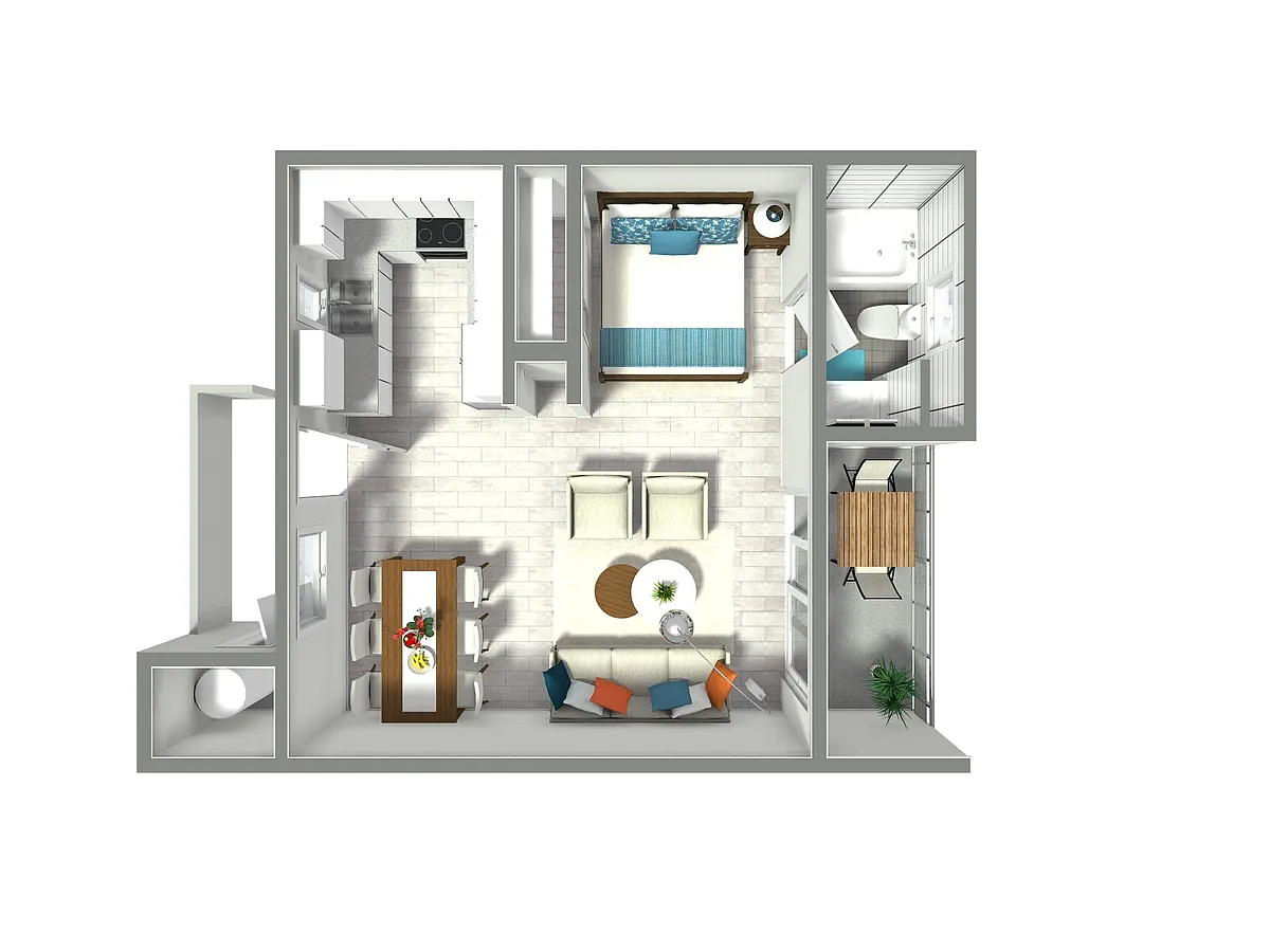 Floor plan Studio Plan E