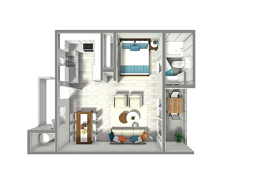 Floor plan Studio Plan E