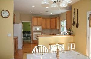 Large Open Gourmet Kitchen open to Family room