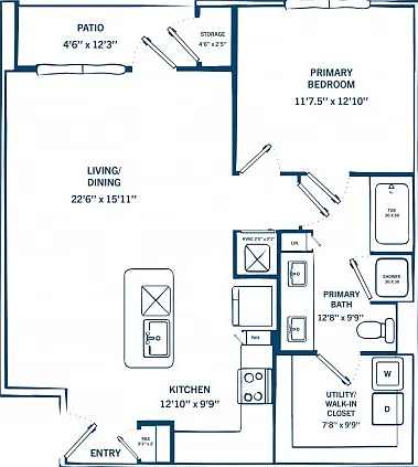 A2 | 1 bed 1 bath | 900 sq ft A2 | 1 bed 1 bath | 900 sq ft