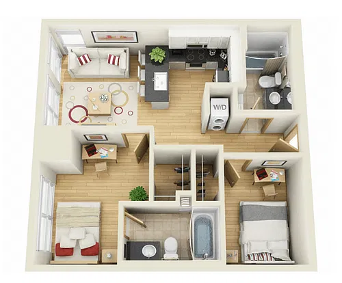 Floor plan 2 Bedroom V