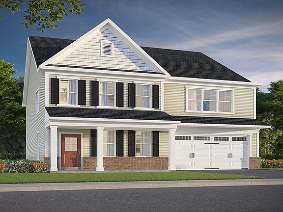 Elevation 4 of the Beckham a home design at Lakeside at Trappe by Brookfield Residential