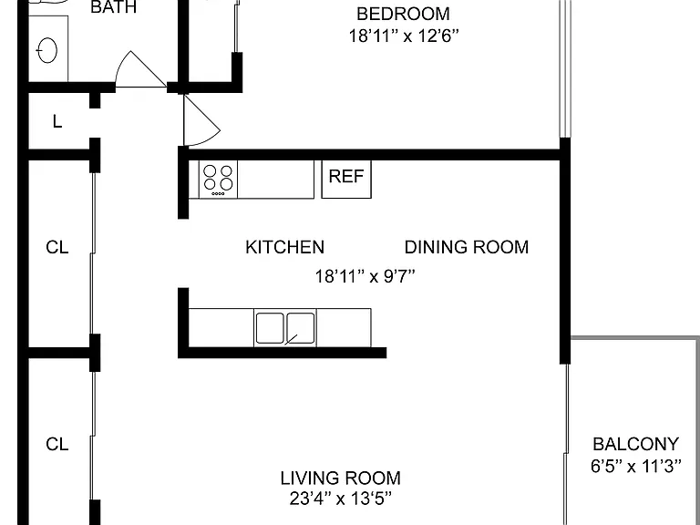 A3 | 1-Bedroom Floorplan A3 | 1-Bedroom Floorplan