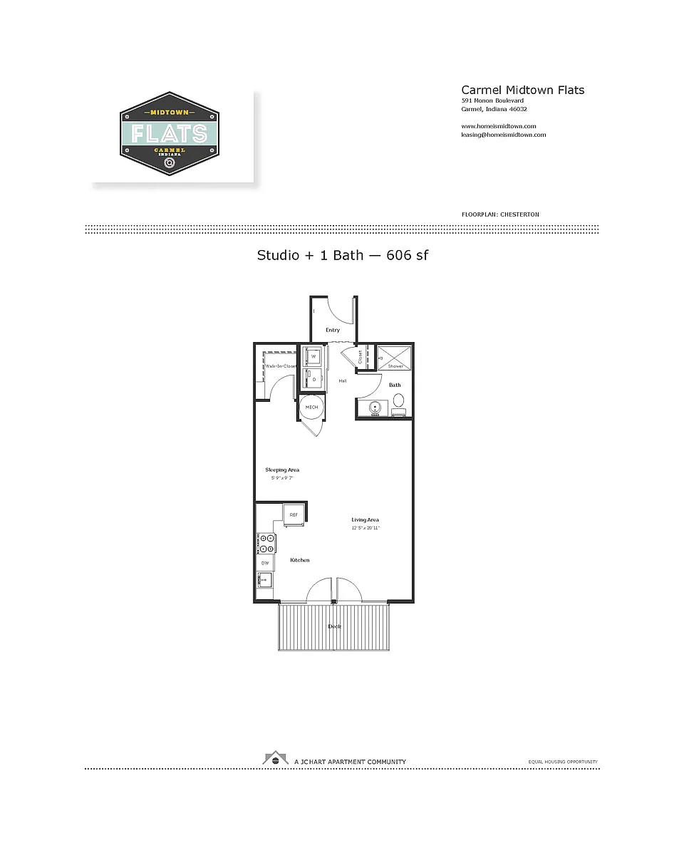 Floor plan 1 Bedroom, 1 Bathroom