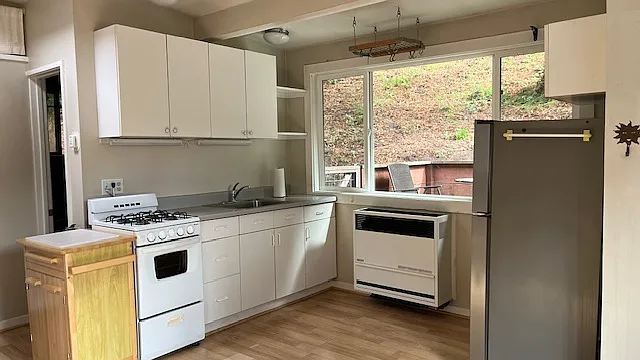 kitchen with large window