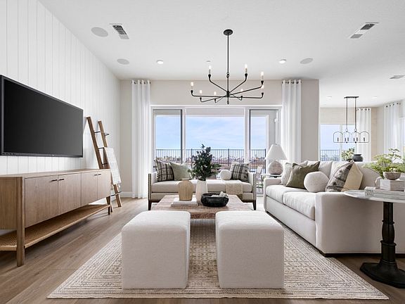 Gathering room opens to kitchen