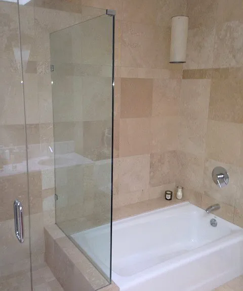 Master bathroom shower and soaking tub