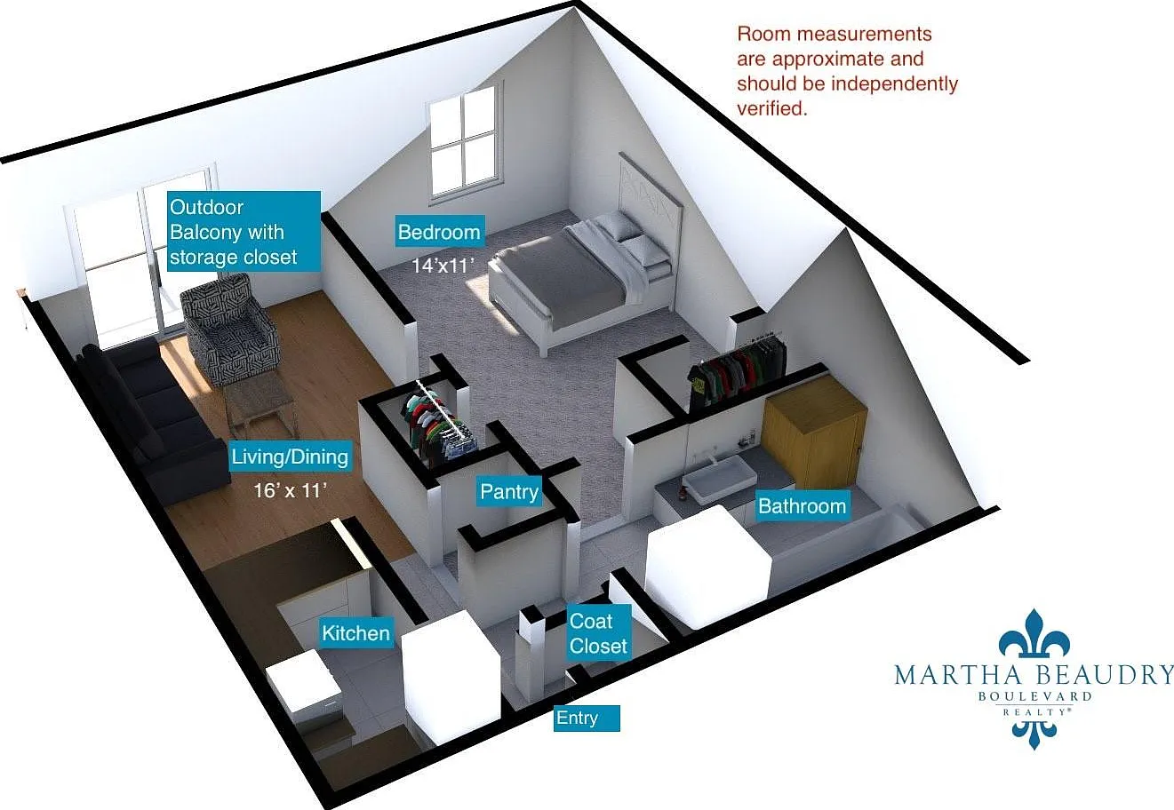 1 bed, 1.0 bath, 537 sqft, $1,750 — Photo 4