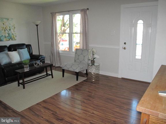 Living room with new floor