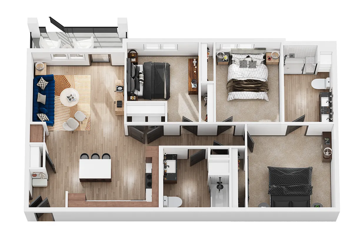 Floor plan Three Bedroom