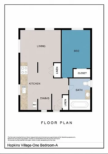 Floor plan One Bedroom