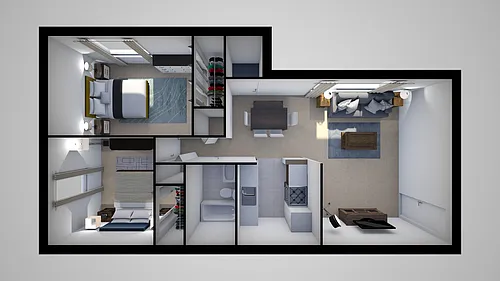 Floor plan 2 Bedrooms