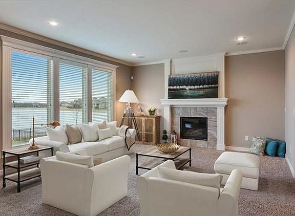 Virtual Staging of the family room....