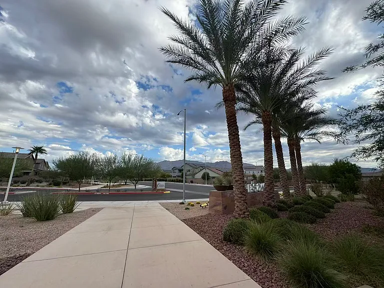 Gated community entrance.