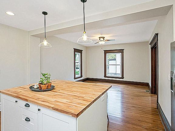 Kitchen view to dining