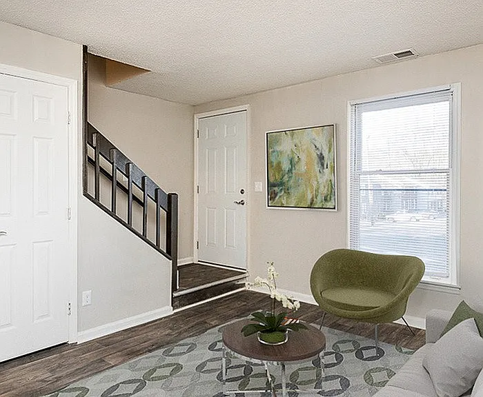 Doorway into living room
