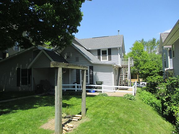 Back yard and side stair entrance