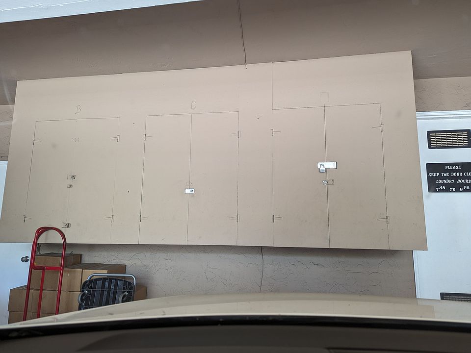 Secure storage in carport