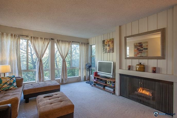 Living room with gas fireplace