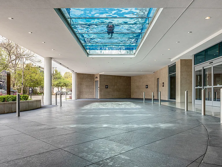 2nd floor glass bottom swimming pool
