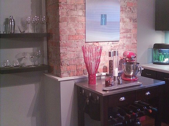 Exposed Brick in Kitchen