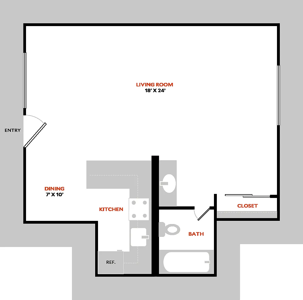 Floor plan Studio A