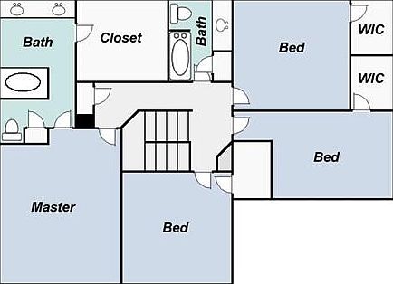 Second level floor plan