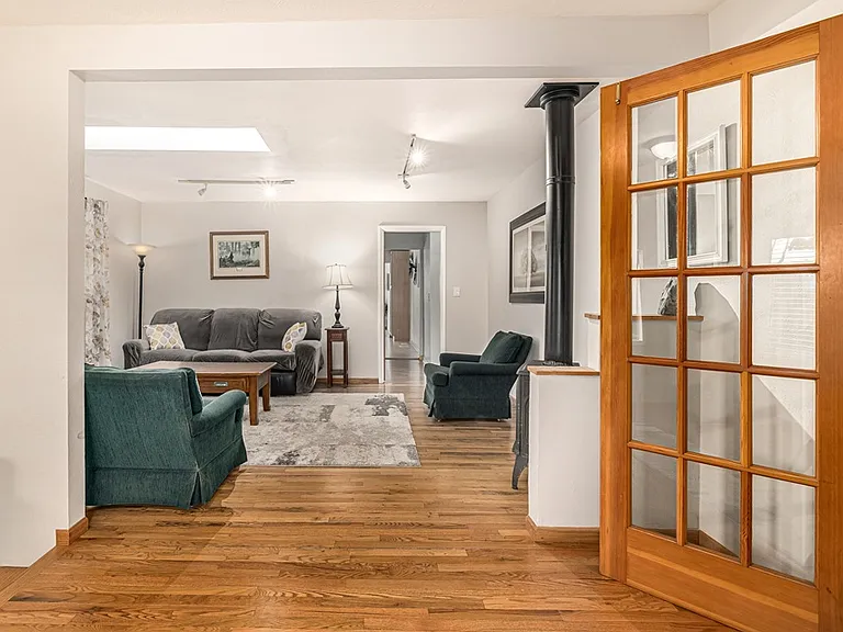 Family Room with gas fireplace.