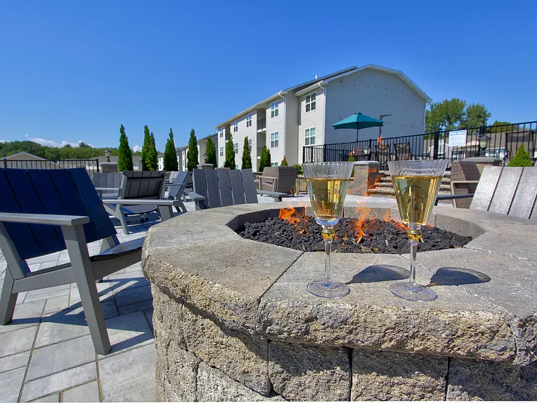 Community Patio and Fireplace