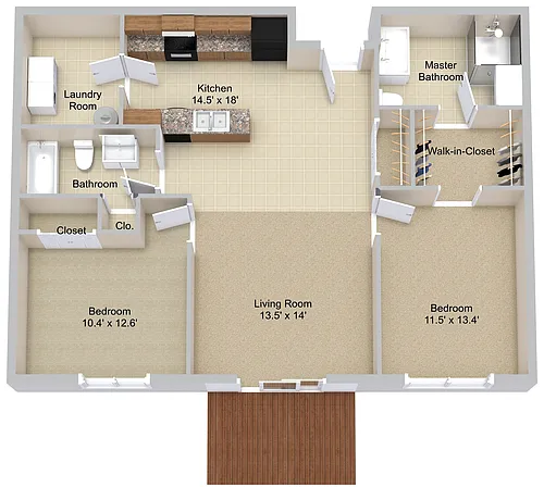 Floor plan Two Bedroom